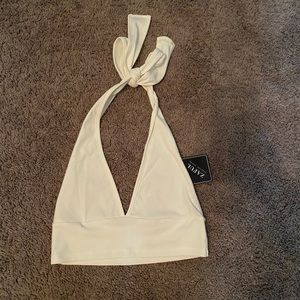 White Tie Halter Top